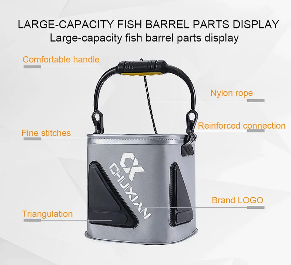 EVA портативное складное ведро рыболовное ведро рыболовные снасти инструмент 2 цвета уличное Ведро складное ведро с веревкой рыболовные сумки