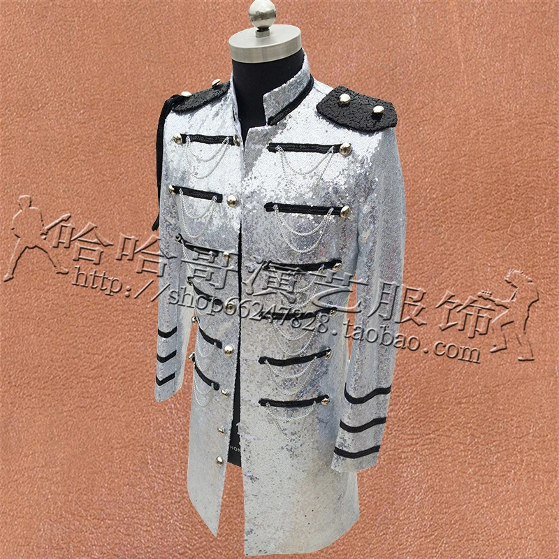S ~ 3XL! 2019 Новое модное пальто для ночного клуба рок и поп певица с блестками шоу