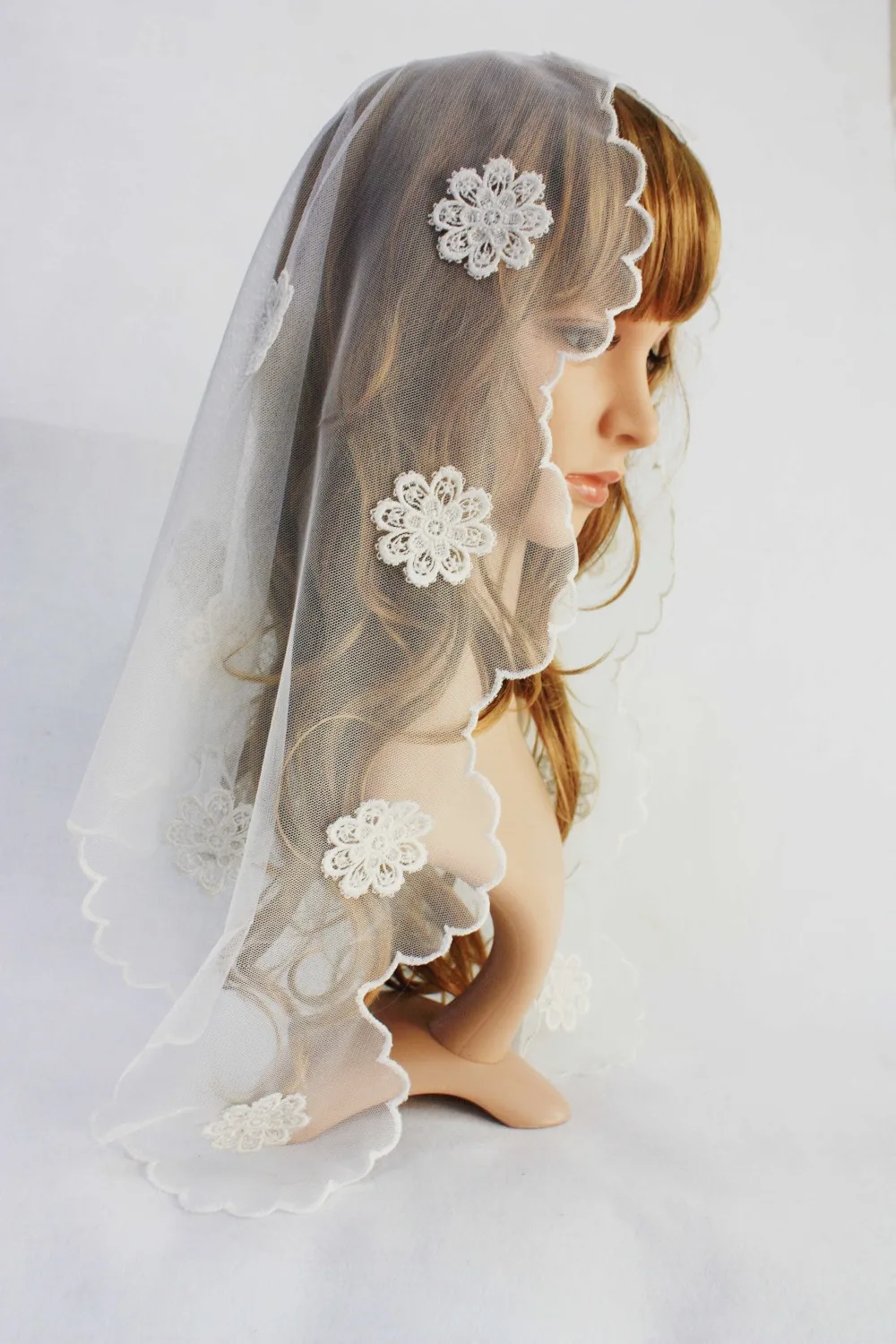 

Wedding Lace Veil Lady Church Catholic Veil for Head Covering