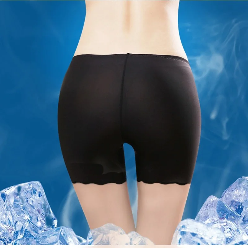 

1PC Women's Safety Seamless Ice Boxer Short Pants Underwear Leggings boxer briefs shorts Sexy Women's Boyshort pants for women