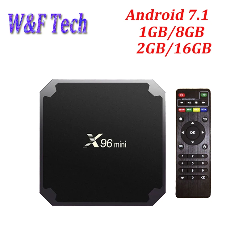 2G 16G Android 7 1 TV BOX Amlogic S905W четырехъядерный Поддержка 2 4 GHz WiFi медиаплеер IPTV Box X96 mini 1GB 8GB