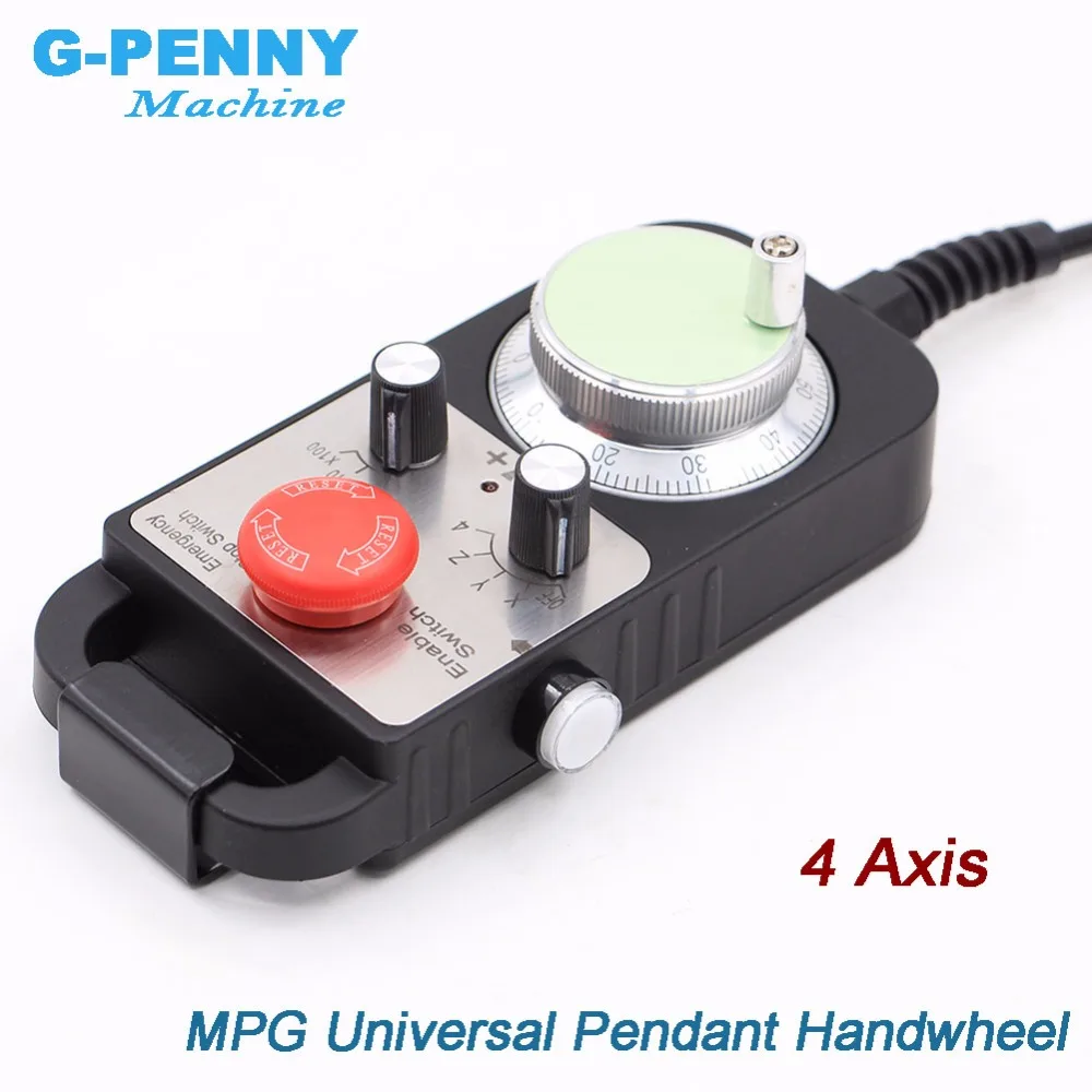 US $55.20 Universal Cnc 4 Axis Mpg Pendant Hand Wheel 100 Pulse 5v Amp Amp Emergency Stop Cnc Router Handwheel 4axis Type