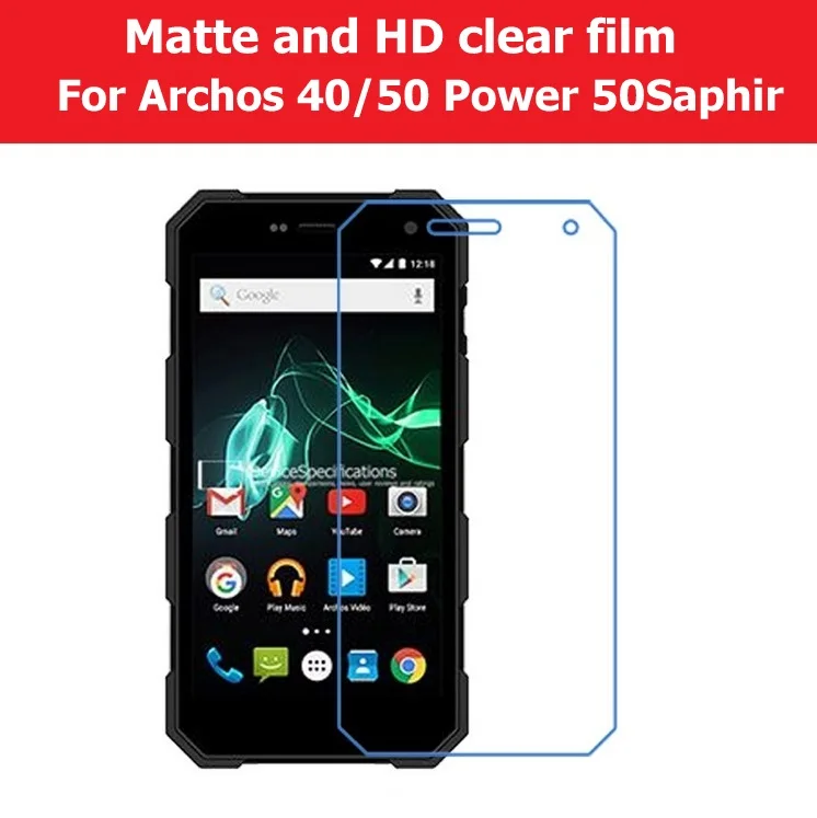 LCD HD прозрачный глянцевый пленка для Archos 40 Power 50 Saphir матовая с антибликовым
