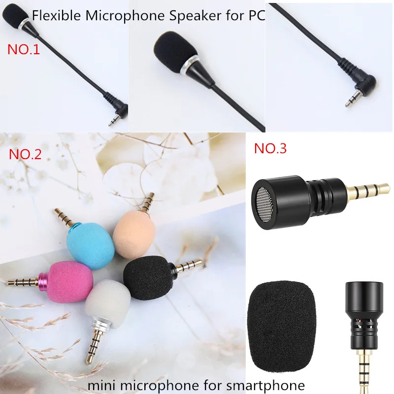 

Portable Mini 3.5mm Jack Cellphone Smartphone Microphone Omni-Directional Mic Microphone For Recorder For Phone or for Pc