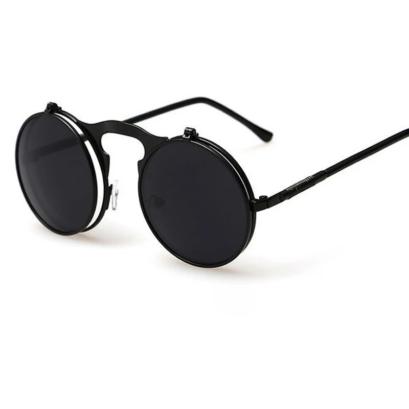 Винтажные мужские солнцезащитные очки в стиле стимпанк, круглые женские солнцезащитные очки в стиле стимпанк, Ретро стиль, женские мужские солнцезащитные очки в стиле ретро, солнцезащитные очки для мужчин - Цвет линз: STEAMPUNK 3057 C1