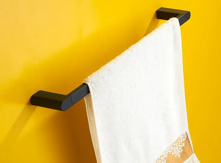

Black Towel Bar Bathroom Accessories Stainless Steel Single towel bar (length:55cm)