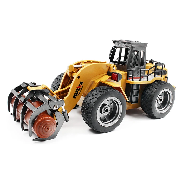 Goede HUINA SPEELGOED 1590 118 2.4 GHz 6CH RC Legering Timber Grab Truck RTR Grasper Opening Closing Beweegbare Arm Mechanische geluid