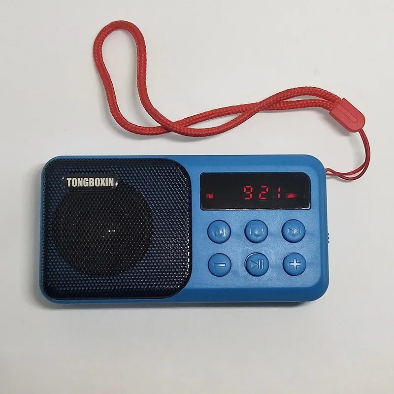 Портативный мини FM радиоприемник TONGBOXIN S815 TF плеер с перезаряжаемой литиевой