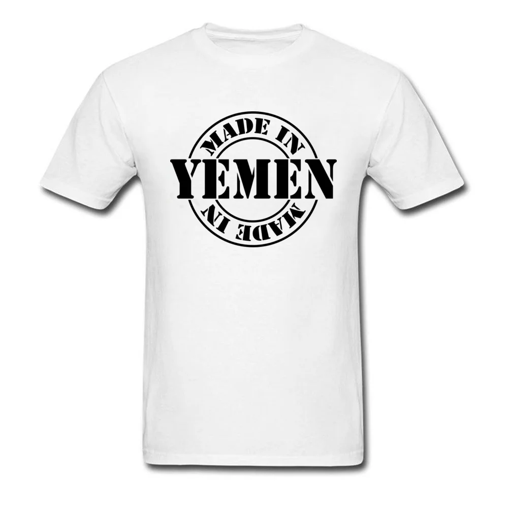 

Made In Yemen T-shirt Men T Shirt Letter Tshirt Cotton Tees Casual Top Unique Students Tops High Quality Clothing White