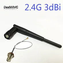 Wifi антенна 2,4 ГГц 3dbi Omni коннектор RPTNC+ RPTNC женский переборка мужской контактный переключатель ufl/ipx ВЧ-кабель
