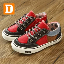 Enfants Chaussures Garçons et Filles Patchwork Sneakers Mode Enfants Chaussures Casual Enfants Sneakers Nouveau 2017 Printemps En Caoutchouc Toile Chaussures