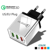 Quick Charge 3.0 Usb Charger 3 Port USB qc3.0 Wall Charger us eu plug Charger Fast Charging for iphone Huawei samsung s9 Charger цена Quick Charge 3.0 Usb Charger 3 Port USB qc3.0 Wall Charger us eu plug Charger Fast Charging for iphone Huawei samsung s9 Charger цены онлайн