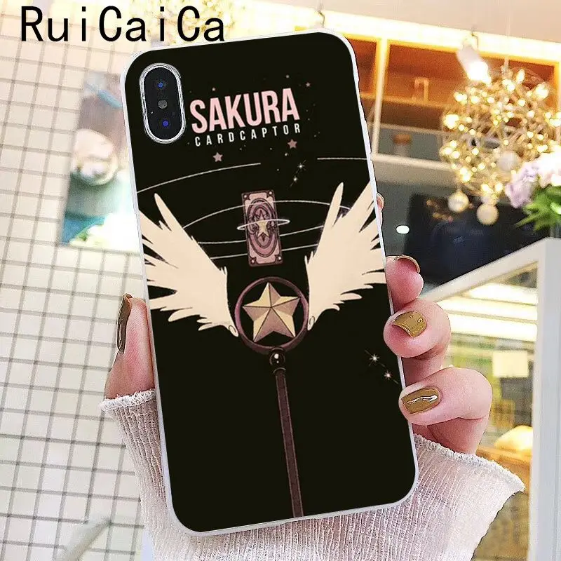 Чехол для телефона Ruicaica pink Kinomoto Sakura Cardcaptor с милым рисунком iPhone 8 7 6 6S Plus X XS MAX 5 5S SE XR