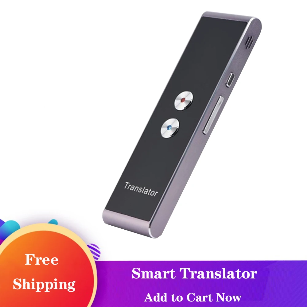 Auriculares Bluetooth inal/ámbricos Inteligentes para Aprender reuniones de Viaje Compatible con iOS//Android traductor de Voz port/átil en Varios Idiomas Traductor de Voz en Varios Idiomas
