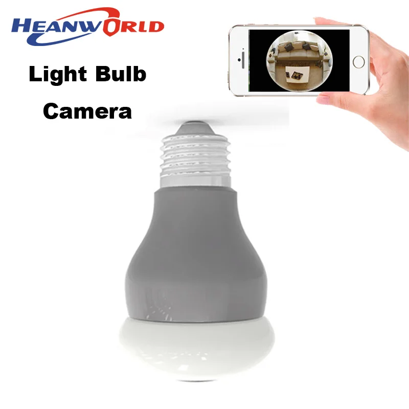 

Heanworld 360 degree Smart Home Security Wifi VR Camera Bulb LED CCTV Surveillance Camcorder support PC mobile phone view Sony