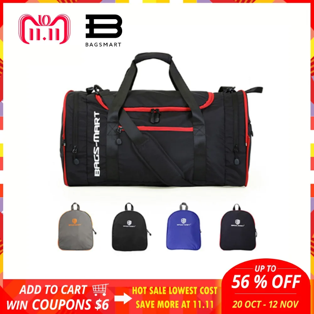 BAGSMART Men Travel Bag Folding Bag Protable Molle Women Tote