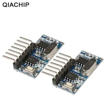 Receptor rf qiachip, 2 peças, 433 mhz, módulo decodificador de código de aprendizagem, saída 4 ch para controle remoto 1527 2262 codificação