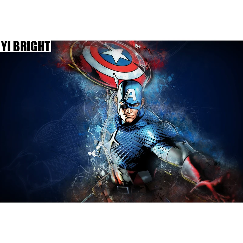 

Cross Stitch Diamond Embroidery,Comic "Super Hero:Captain America" Patterns Full DIY 5D Diamond Painting Rhinestones Mosaic GT