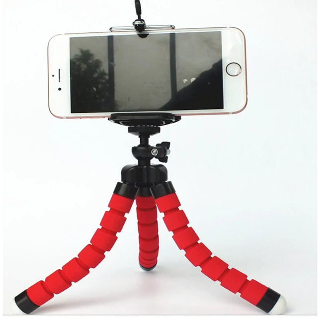 DIFFRBEAUTY Mini Portable Flexible Sponge Octopus Tripod Stand Mount With Holder For Phone Action Camera and Camcorder/redmi 3s