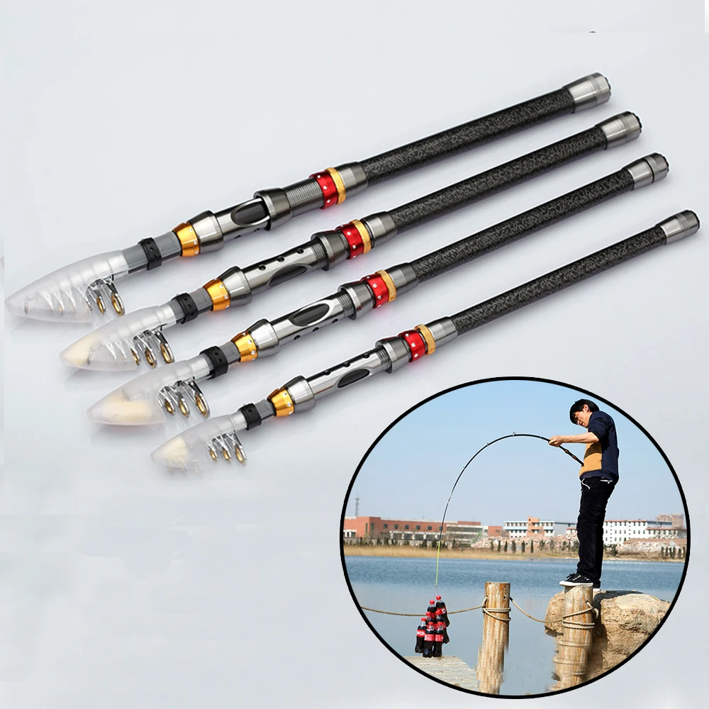 

1.8M 2.4M 2.7M 3.0M 3.6M Portable Telescopic Fishing Rod carbon fishing fish pole Ocean Rod ultrashort Fishing Tackle