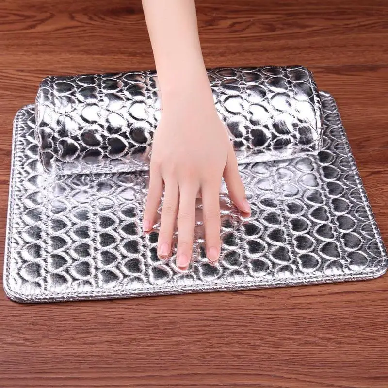 

2pcs/set PU Leather Nail Art Pillow + Arm Rest Pad Cushion Holder for Manicure Hand Arm Rest Pillow Nail Art Tools Accessories