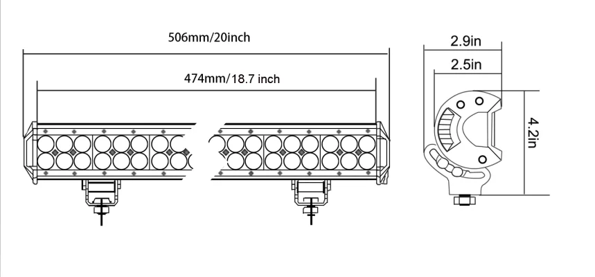 126W 20inch led light bar 4x4