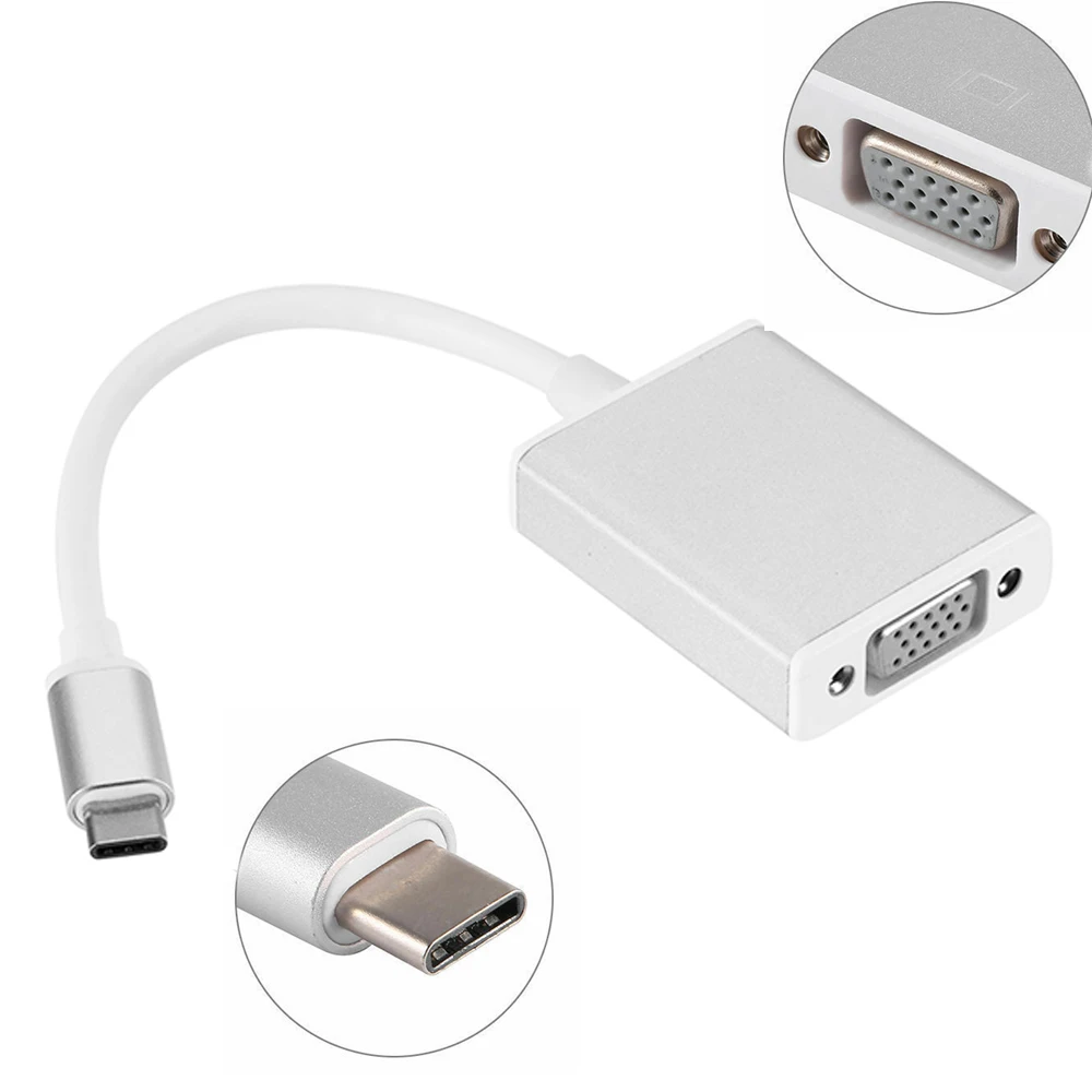 Адаптер USB 3 1 с портом Type C на VGA Кабель адаптер для Macbook 12 дюймов Chromebook Pixel Lumia 950XL Galaxy