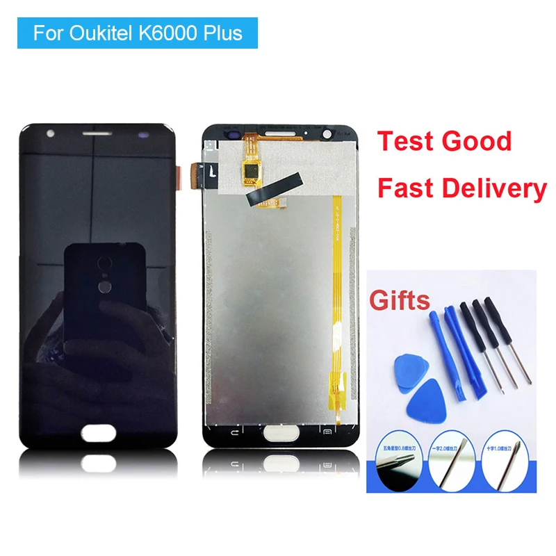 

FSTGWAY Original LCD Screen For Oukitel K6000 plus LCD Replacement LCD Digitizer Assembly Tested High Quality LCD with Tools kit