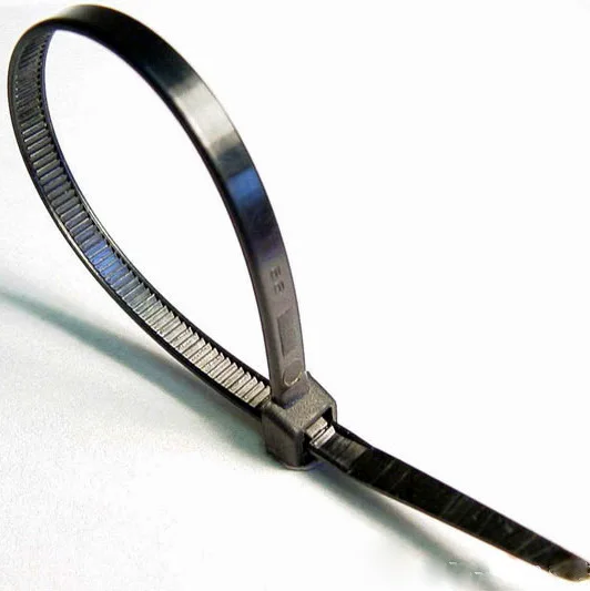 250PCS  5X250mm 10'' Inch Black Self Lock Plastic Nylon Cable Ties Zip Wire 