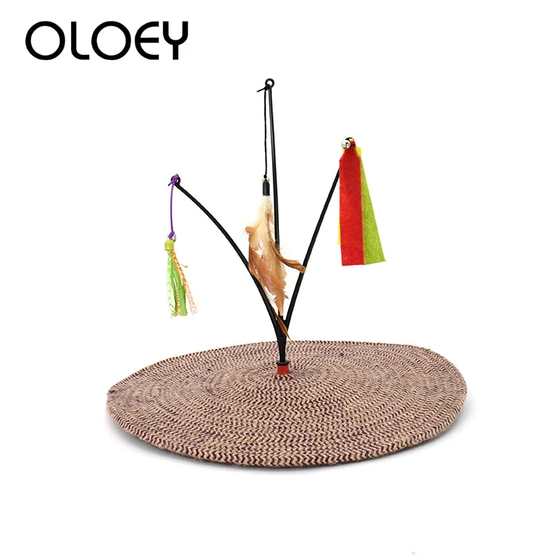 

Original Cat Toys Interactive Pet Kitten Feather Toys for Cats Scratcher Playing Ball Toys For Kitten Pet Products Supplies