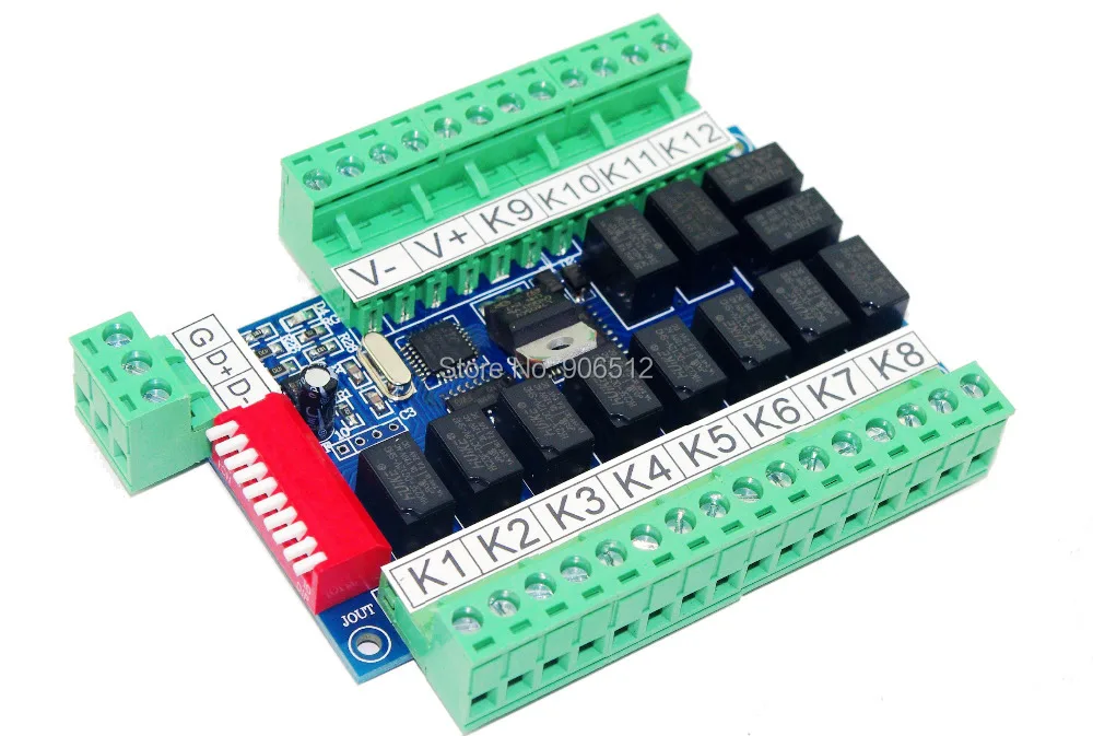 

5 pieces Free Shipping ,12CH dmx512  relay signal Controller, ,HUIKE RELAY OUTPUT ,only use for signal control
