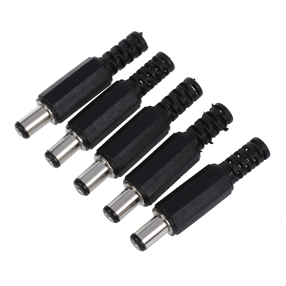 

SODIAL(R) 5 Pcs Black 2.1mm x 5.5mm DC Power Male Plug Jack Adapter