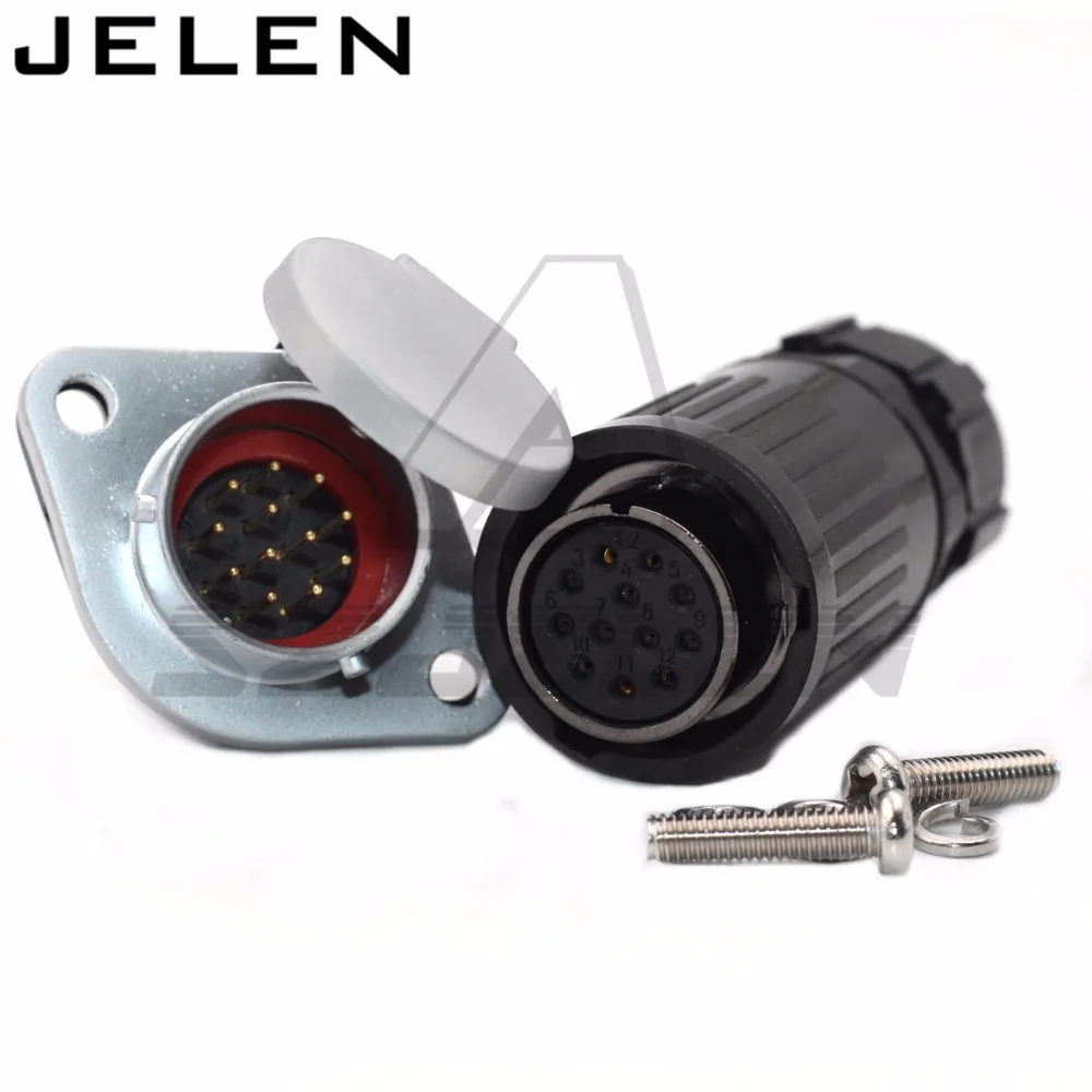 HE20, 12pin Waterproof connectors plug and socket, Outdoor ship power