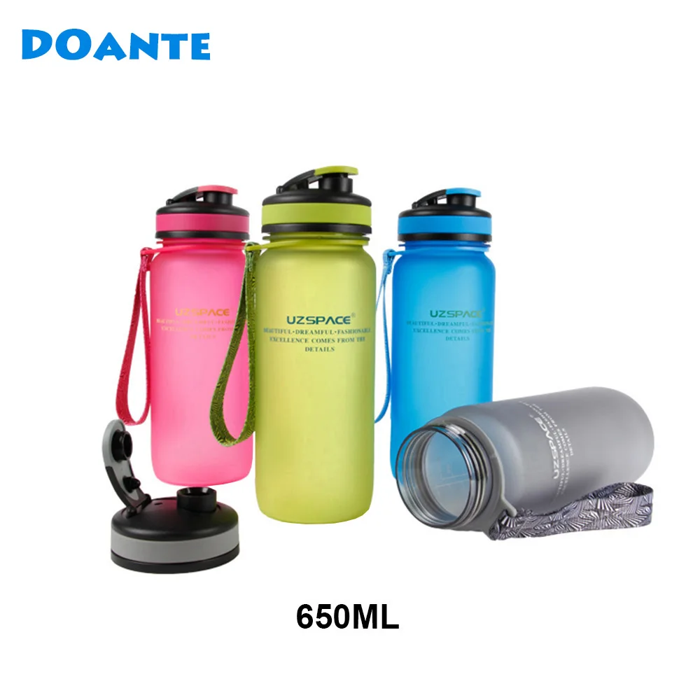 DOANTE Merk 650 ml Tritan Bpa vrij Sport Waterfles Plastic Wandelen