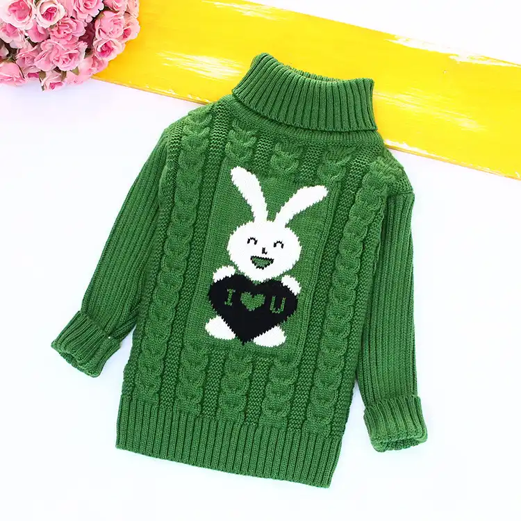 green baby sweater