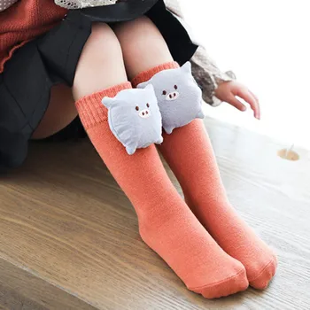 

Baby Girl Cute Cute Cartoon Socks Tights Candy Color Cotton Long Socks Party Infant Children Soft Crib Leg Warmer Pads
