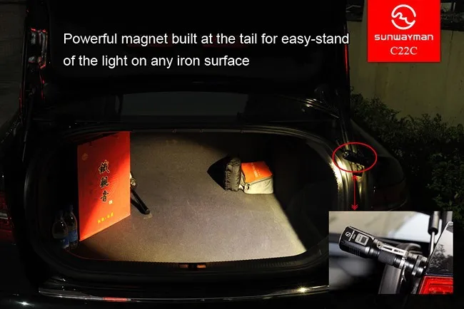 Sunwayman C22C фонарик 1000 люмен U2 светодиодный сбоку R5 светодиодный ночной Странник IPX8 нейтральный белый фонарь