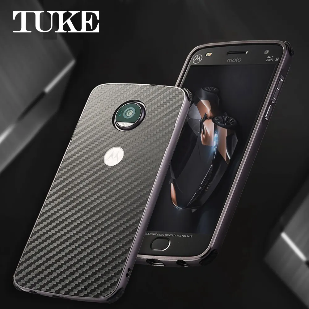 

TUKE Case For MOTO G5S XT1793 XT1794 XT1792 Aluminum Metal Frame Shockproof Carbon Fiber PC Cover For Motorola G5S G5 Plus Case