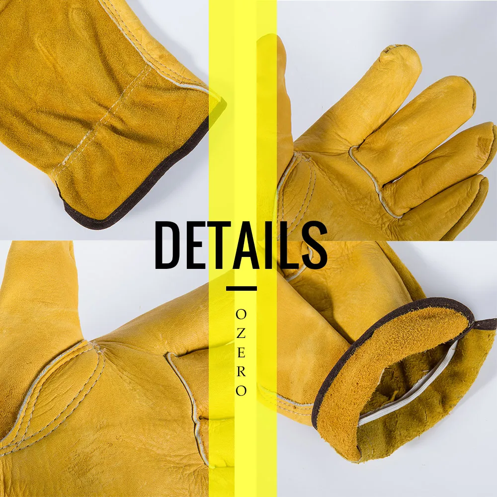 OZERO New Men's Work Gloves Cowhide Driver Security Protection Wear Safety Workers Welding Moto Gloves For Men 0007 OZERO New Men's Work Gloves Cowhide Driver Security Protection Wear Safety Workers Welding Moto Gloves For Men 0007