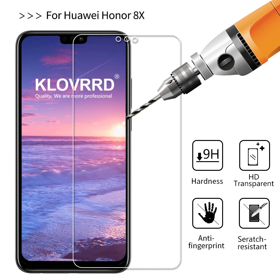 KLOVRRD закаленное стекло для huawei Honor 8X Защитная пленка защитная против взрыва
