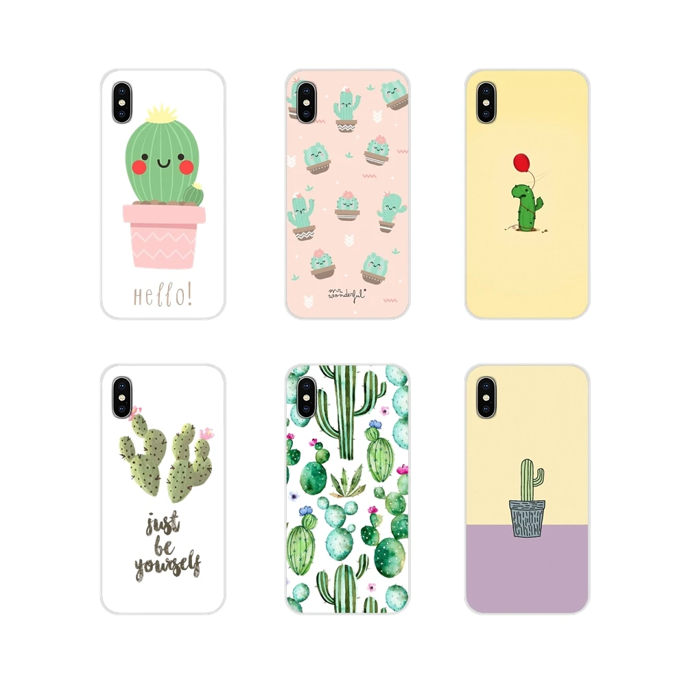 

For Xiaomi Redmi 4A S2 Note 3 3S 4 4X 5 Plus 6 7 6A Pro Pocophone F1 Cartoon Cactus Accessories Phone Cases Covers