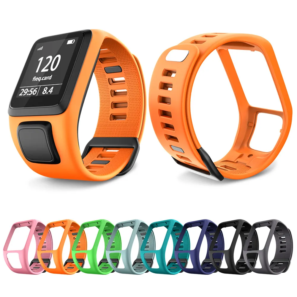 ANBEST Замена для силиконового ремешка TomTom Runner 2/3 Spark/3 ремешок спортивные часы Tom Watch