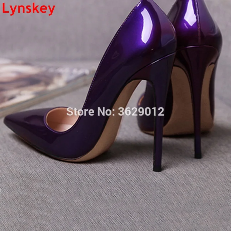 

Hot Selling Pointed Toe Pumps Patent Leather Dress Shoes Thin Heel Wedding Party Shoes Zapatos Mujer 12cm