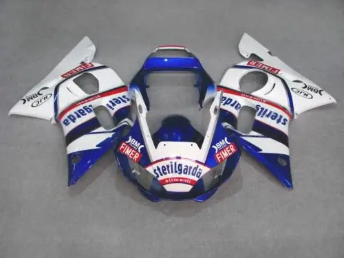

Custom Fairing kit for YAMAHA YZFR6 98 99 00 01 02 YZF R6 1998 2000 2002 YZF600 ABS white blue Fairings Set+7gifts YX25