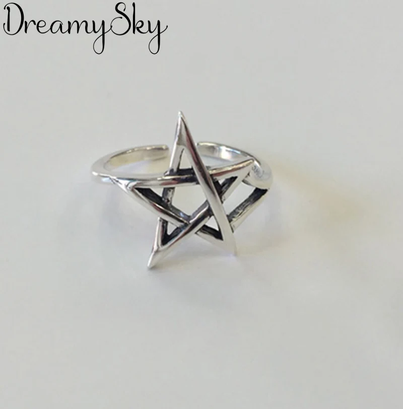 

New Arrivals 925 Sterling Silver Large Star Rings For Women Personality Bohemian Ethnic Jewelry Ladies Engagement Finger Rings