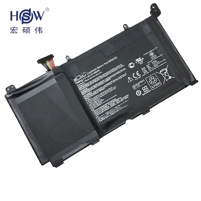 HSW 11.4V 48WH New Battery B31N1336 For Asus VivoBook S551 R553L R553LN S551LN-1A Series High Qualitybateria akku