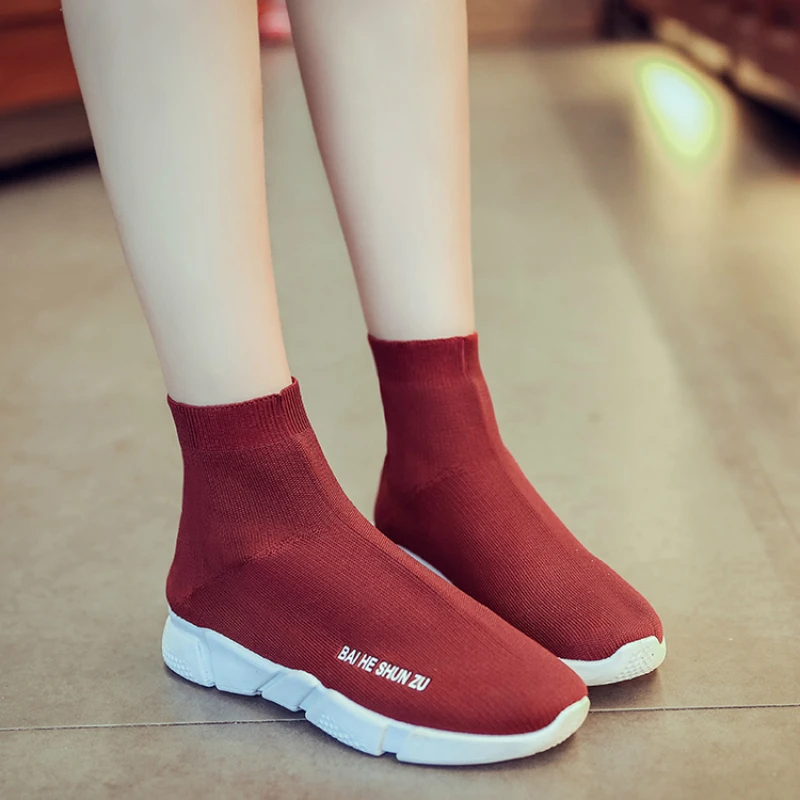 Prix pour 2017 New Summer Femmes Coréennes Épais Bottom Stretch Respirant Chaussettes Chaussures Haute Pour Aider Chaussures de Sport Couple Chaussures Prix pour 2017 New Summer Femmes Coréennes Épais Bottom Stretch Respirant Chaussettes Chaussures Haute Pour Aider Chaussures de Sport Couple Chaussures