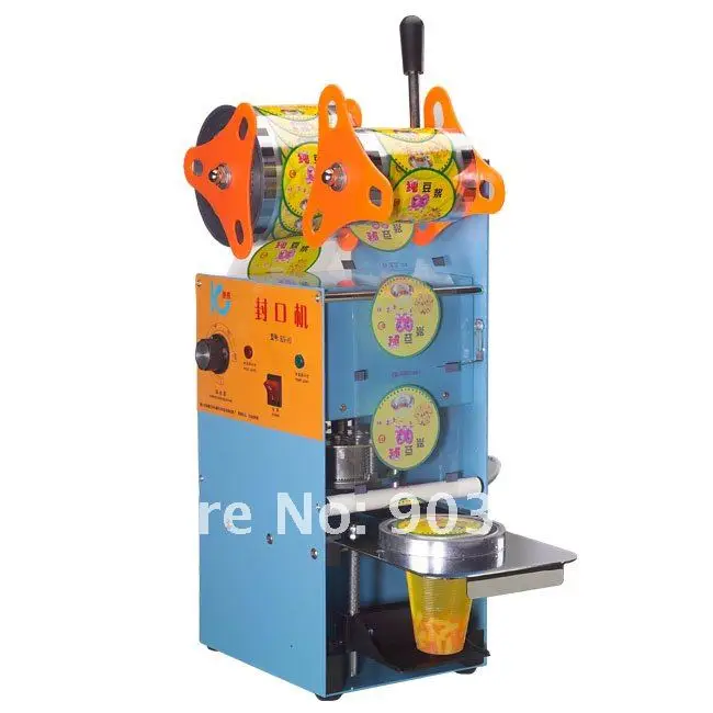 2016 New 220V Plastic Juice Cup Sealing Machine, Manual Cup Sealing machine, plastic sealing films for cup sealing machine