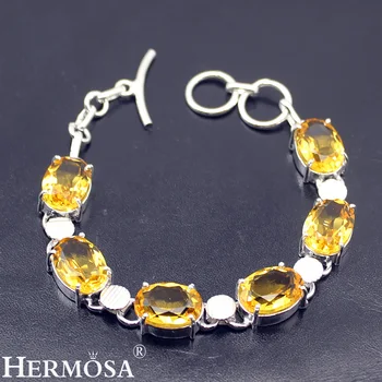 

Hermosa Jewelry Classic Fashion Silver Color Bracelets 7-8 inch Adjustable size LM30