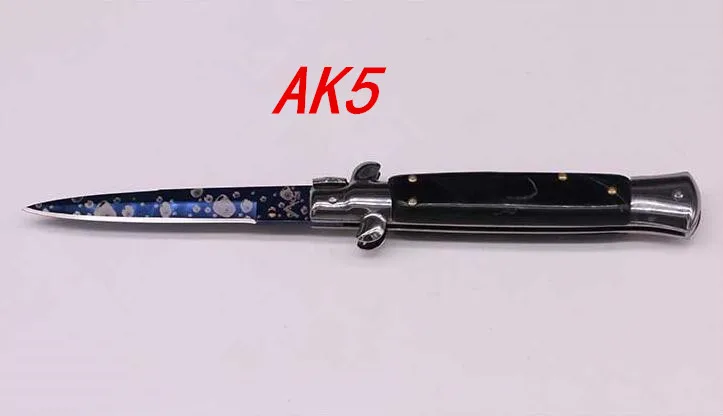 Складной нож итальянский AKC godfather 440C оболочка 58HRC Высокое качество открытый портативный складной нож походные тактические ножи - Цвет: AK5